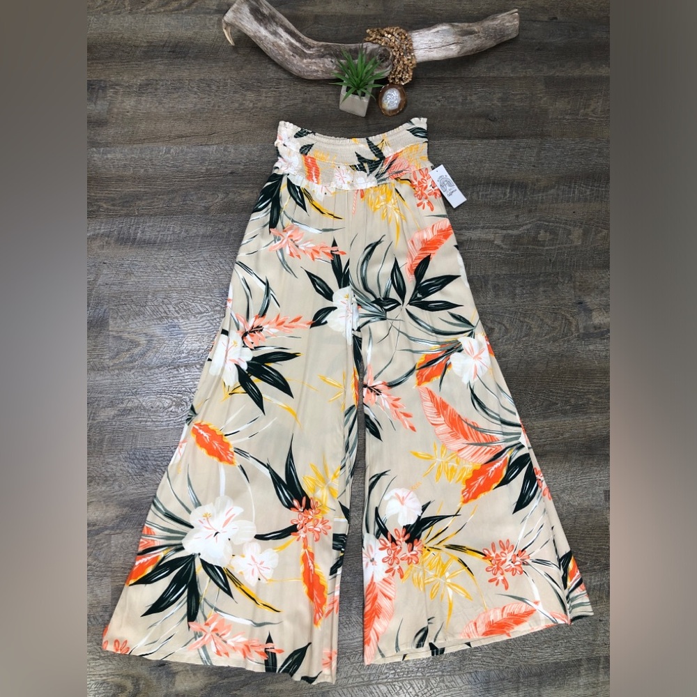 Patrons of Peace Resort Wear Boho Bohemian Green Orange Extreme Flare Pants
